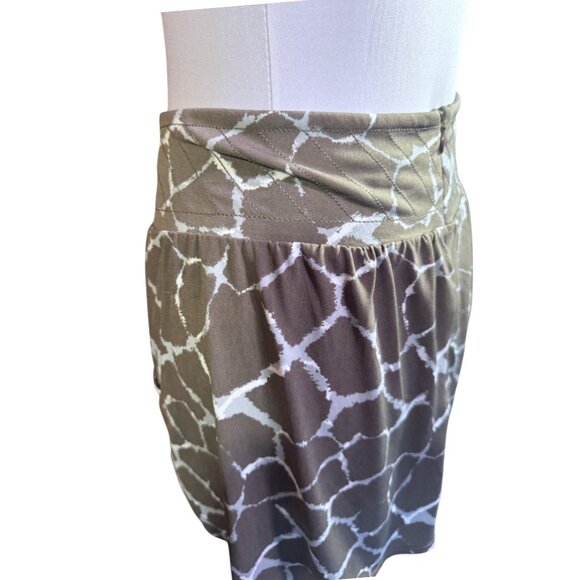 Banana Republic Womens Geometric Print Beige & White Skirt With Side Pockets - Picture 7 of 7